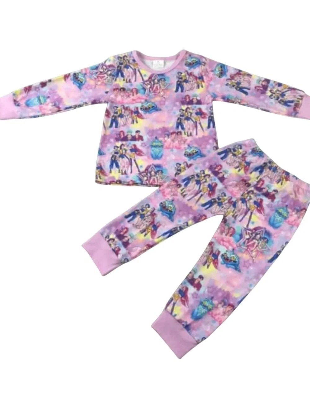 New K-Pop Demon Hunters Girls Huntrix Print 2-Piece Pajama Set Mira Rumi Zoey